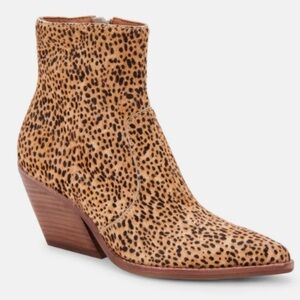 NEW! Dolce Vita Volli Leopard Calf Hair Booties - Size 7